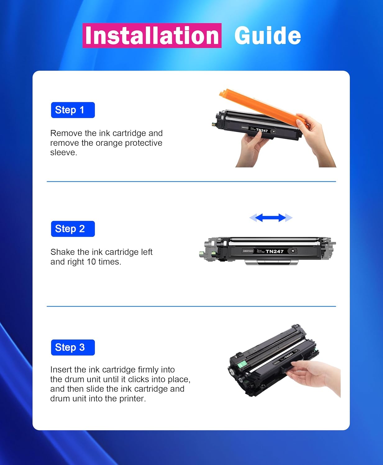 Thumbnail 5 de SODFACE TN247 4-Pack Toner Cartridges for Brother