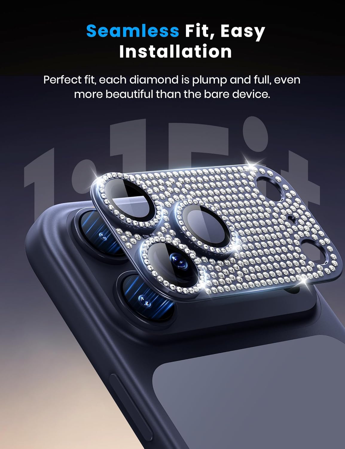 Thumbnail 4 de Hoerrye iPhone 17 Pro Max Camera Lens Protector (Bling Blue) – 9H+ tempered glass with AR anti-reflective film