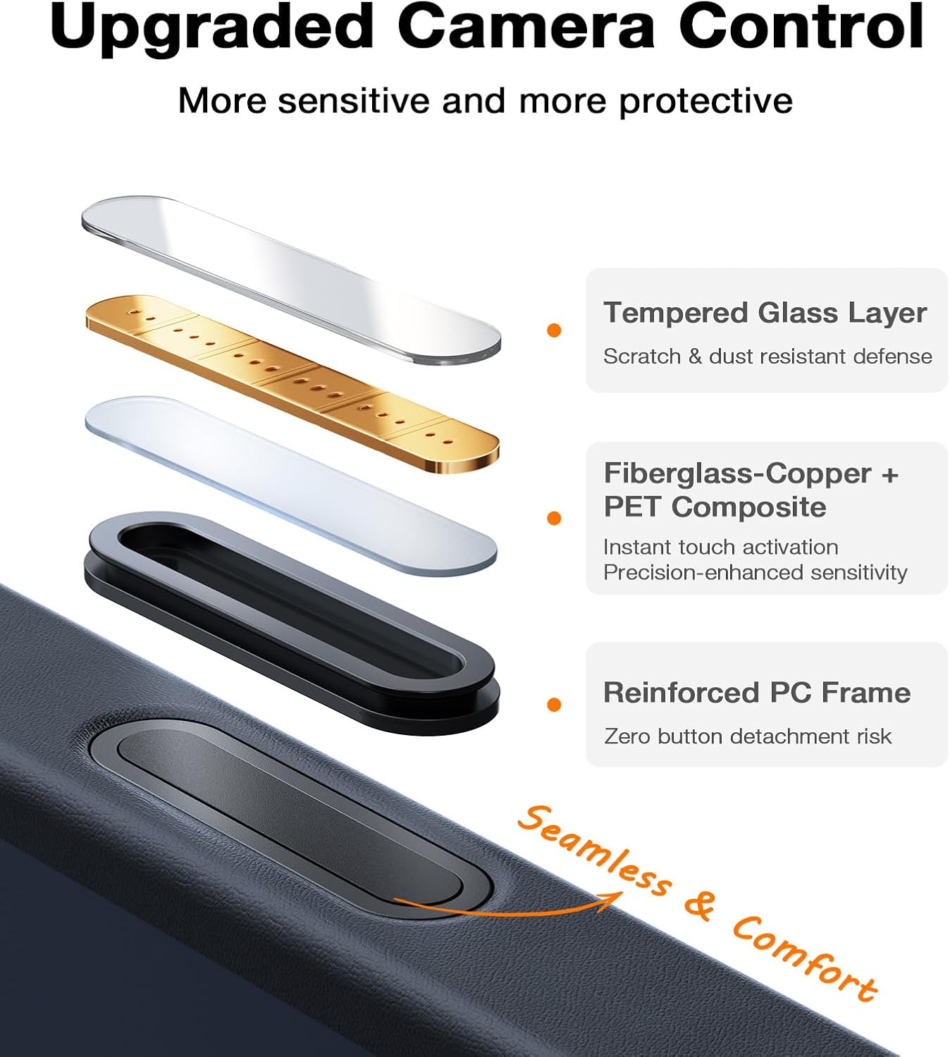 Thumbnail 4 de TORRAS for iPhone 16 Pro Case Translucent Matte Black with MagSafe — Mil-Grade Drop Protection & Customizable Buttons
