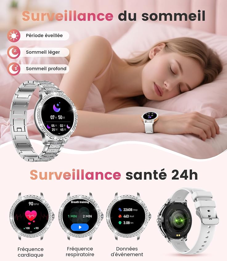 Thumbnail 4 de Montre Connectée Femme 1,32" HD