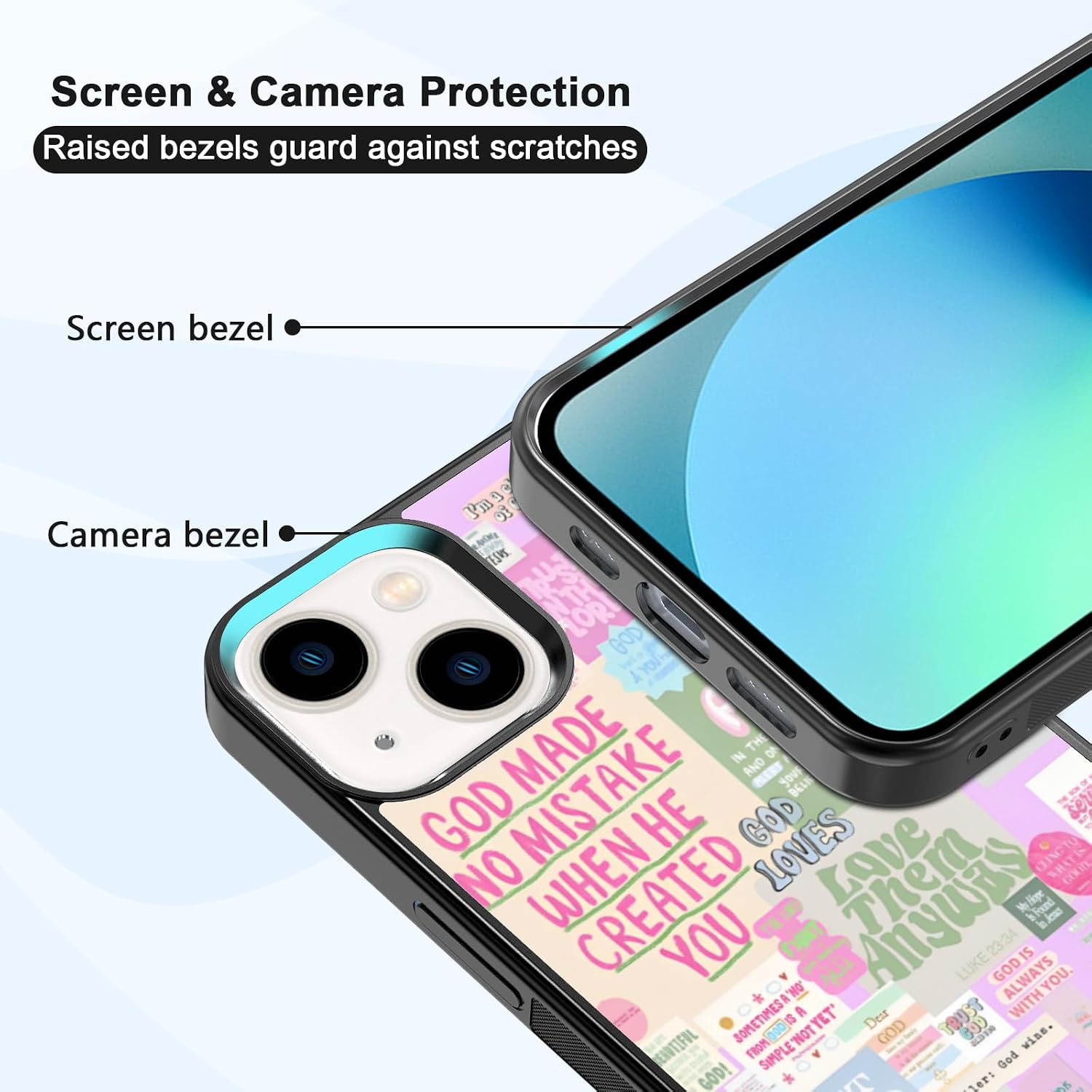 Thumbnail 1 de MMYAJT CASE Christian Phone Case for iPhone 13, Pink TPU Cross Design