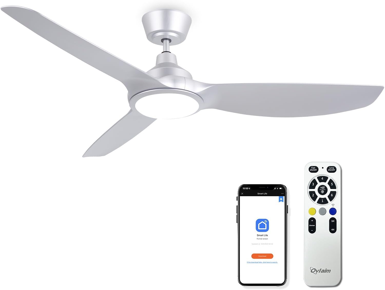 Detalle de Ovlaim 132 cm ventilador techo inteligente