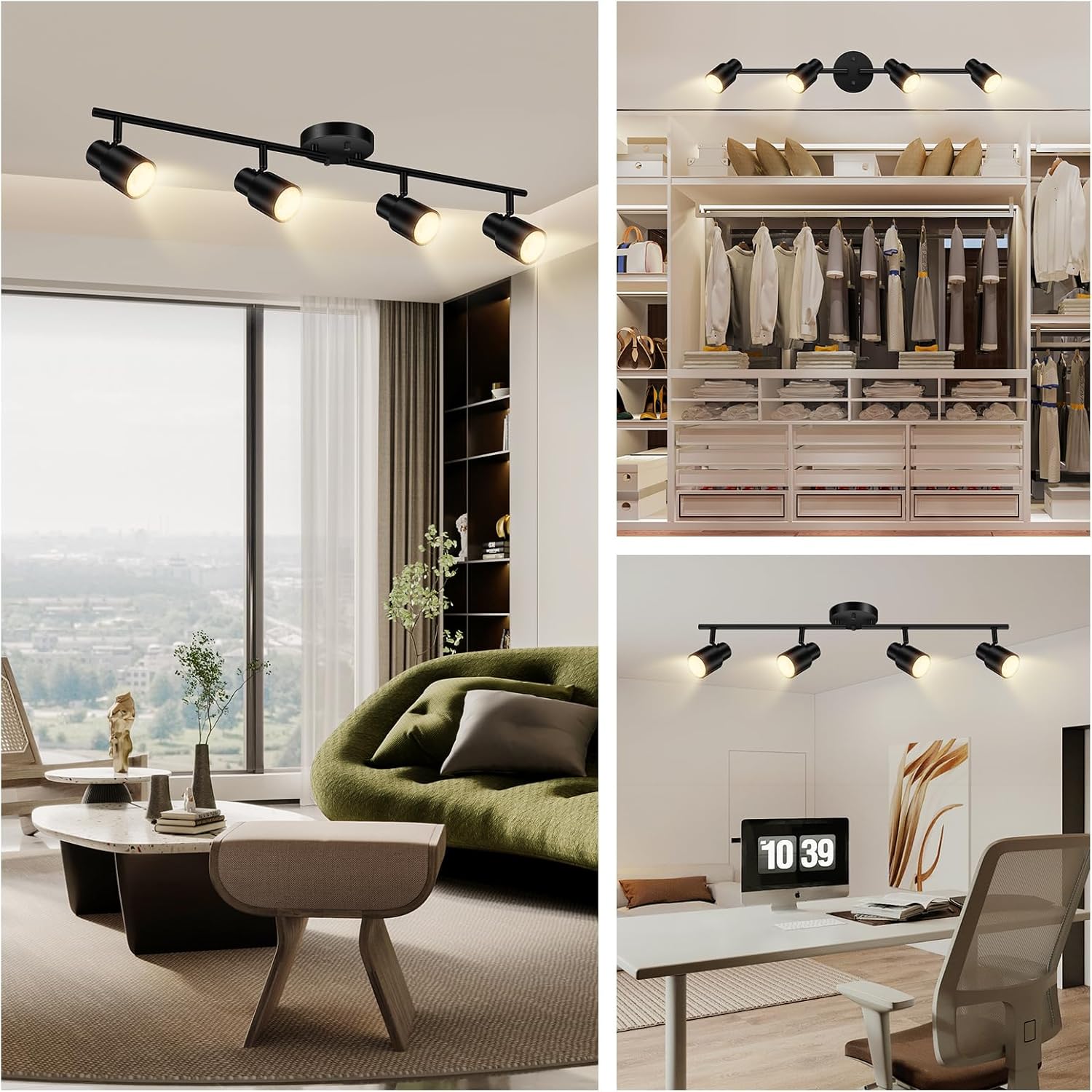 Detalle 2 de BoostArea LED 4-Light Track Lighting Kit for Rooms