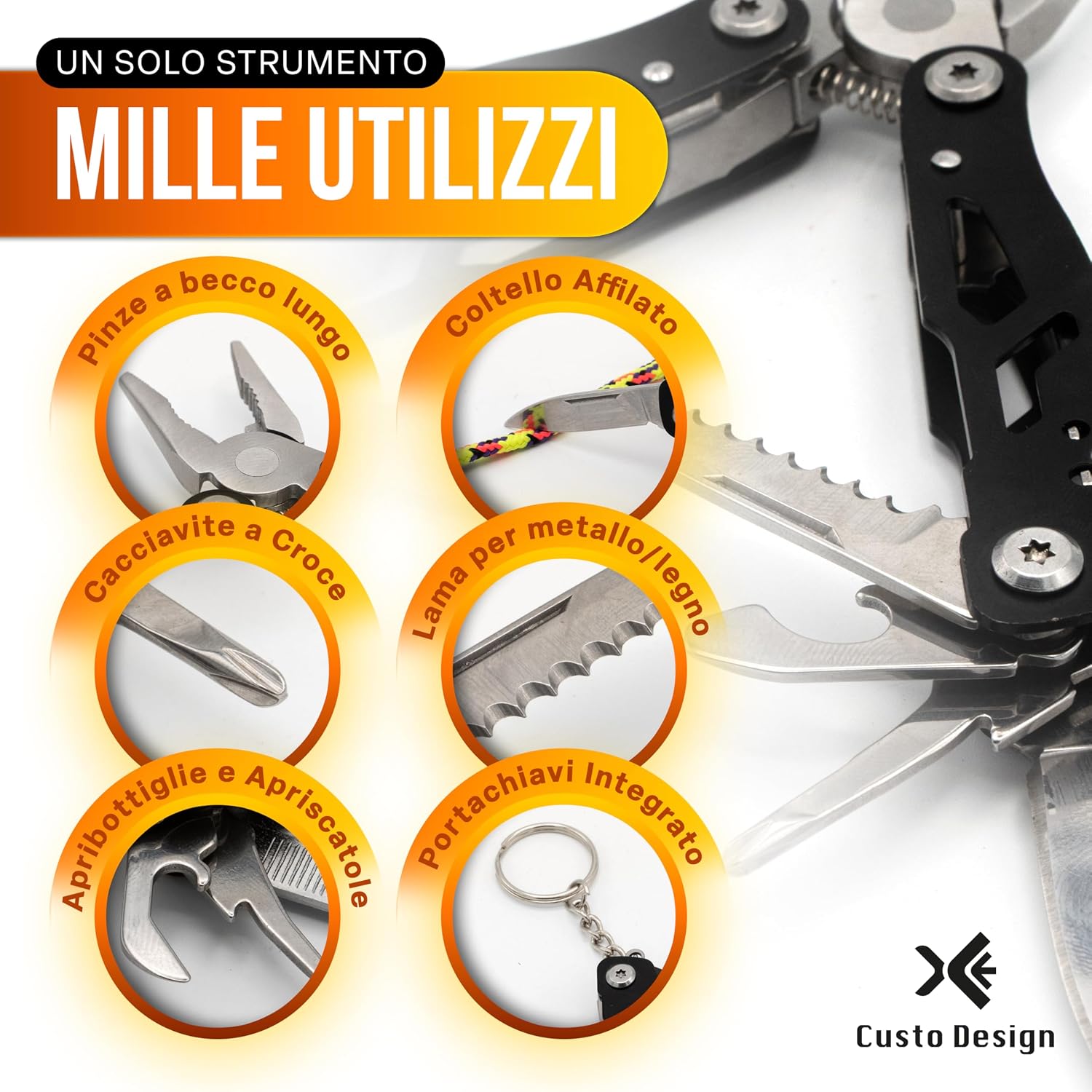 Detalle 2 de CustoDesign Multitool 12 in 1 Pinza Multiuso