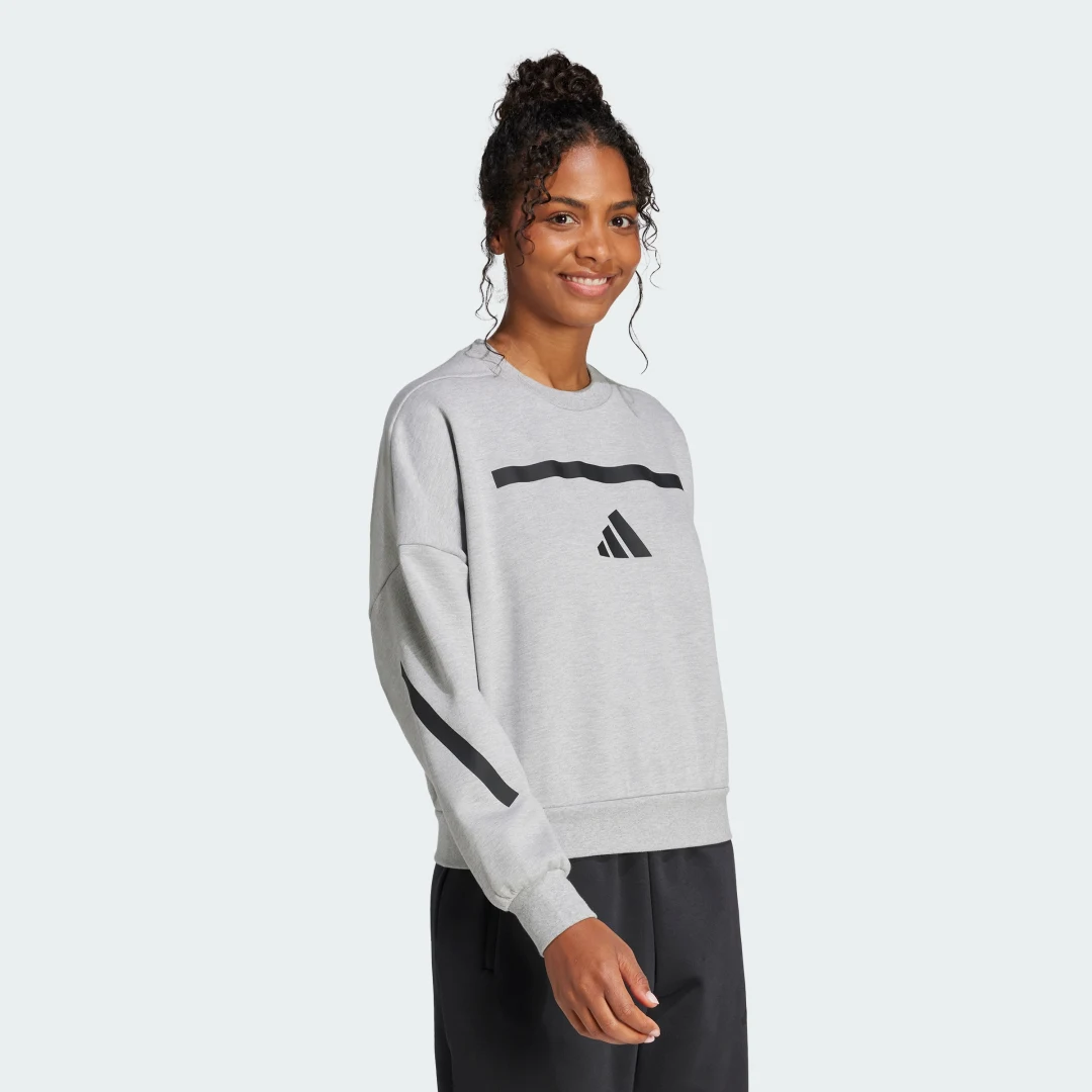 Thumbnail 2 de Sudadera Adidas Z.N.E. en gris — comodidad y estilo para tus entrenamientos y días casuales
