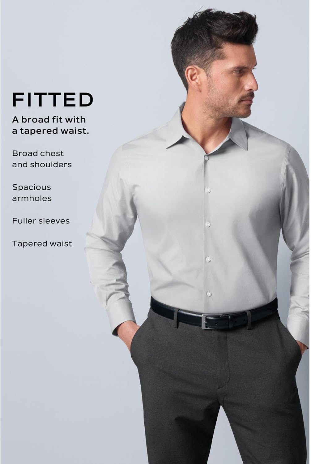 Thumbnail 5 de Van Heusen Men’s Dress Shirt Fitted Poplin Solid