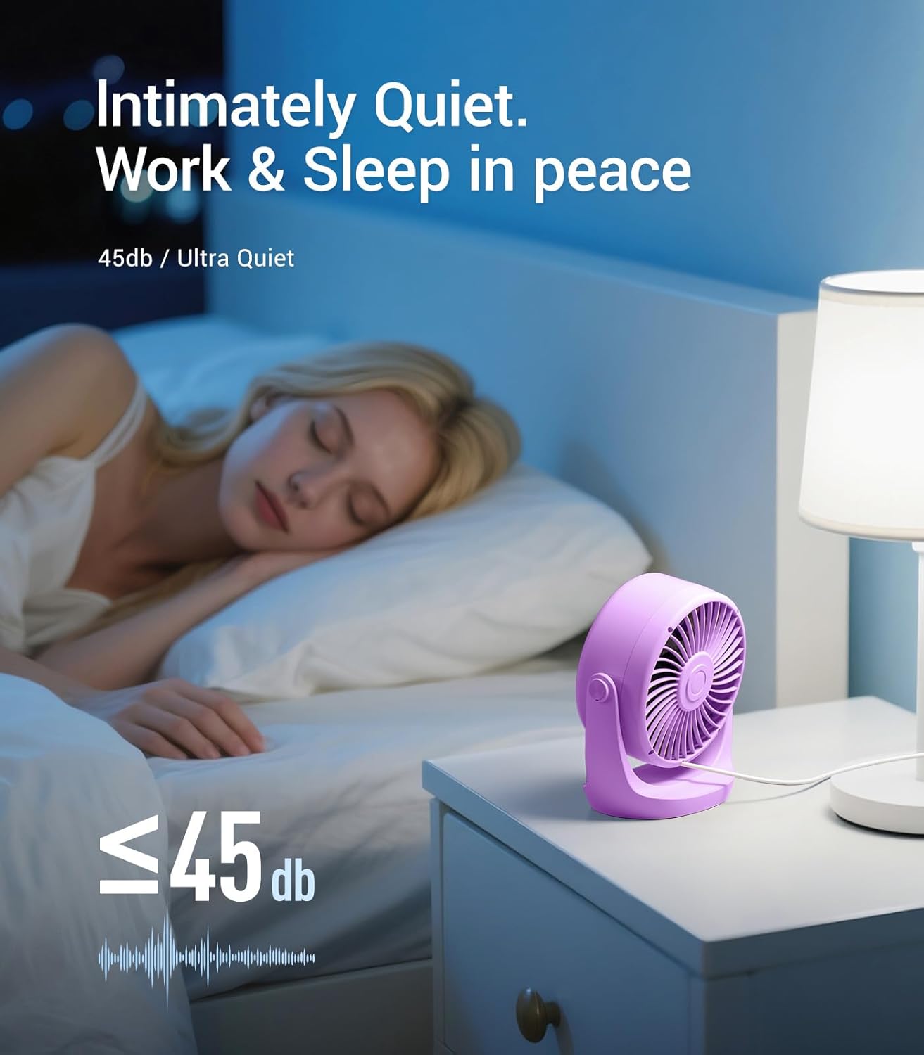 Detalle de Diveblues TurboBreeze 5” Portable USB Desk Fan