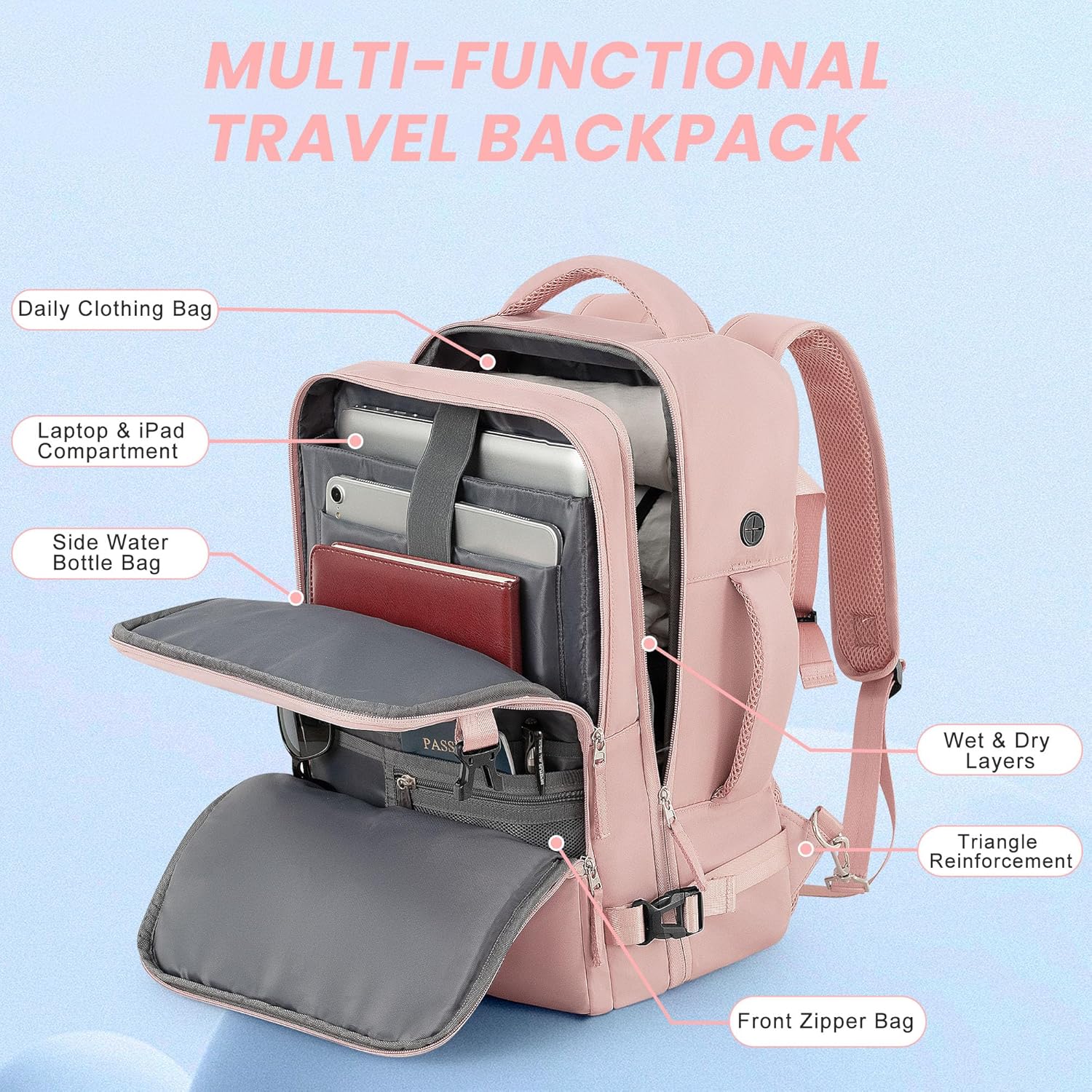 Thumbnail 4 de Sinaliy Travel Backpack Flight-Approved Carry-On