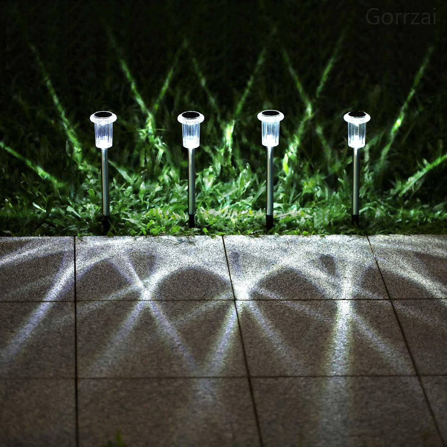 Detalle 2 de Gorrzai Solar Pathway Lights 10-Pack, 6000K Cool White, IP65
