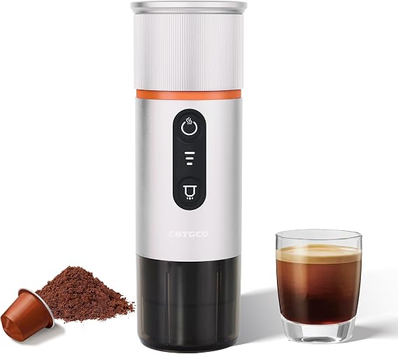 Detalle de COTGCO Cafetera Portátil 12V para Viajar 🚗 - Espresso en Ruta