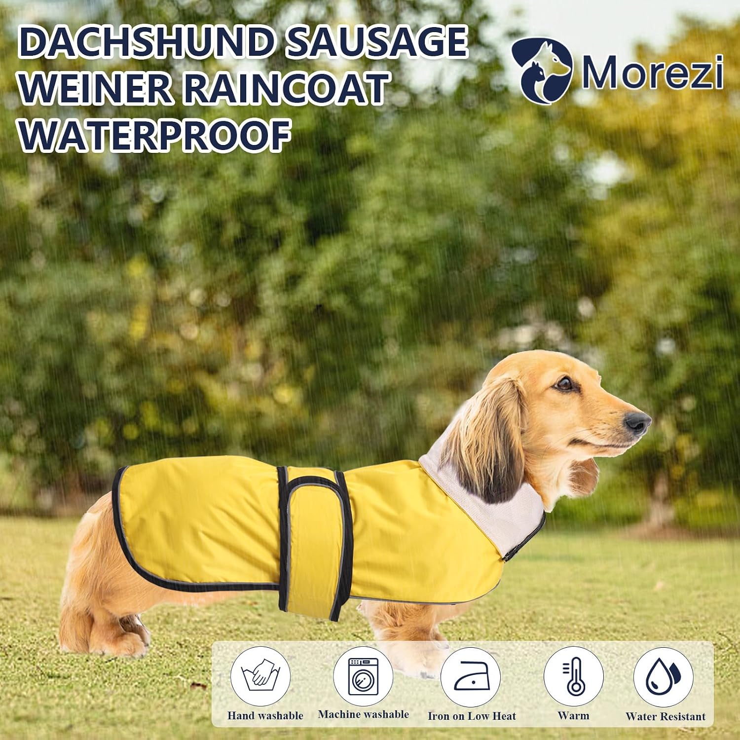 Detalle 2 de Dachshund Raincoat Reflective Trim