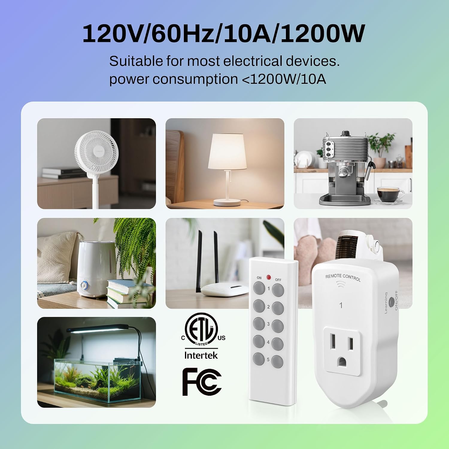 Thumbnail 5 de BN-LINK ES1513-5-2 Wireless Remote Outlet Kit, 5 Outlets, 2 Remotes