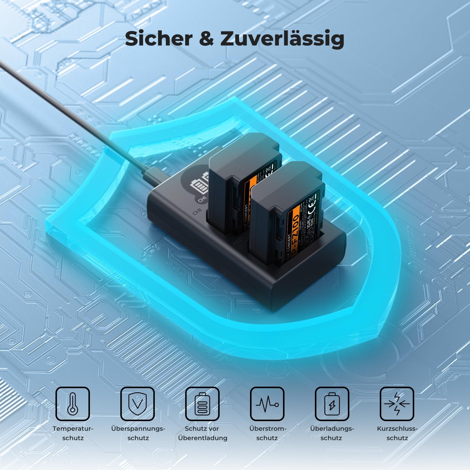 Thumbnail 4 de K&F CONCEPT NP-FZ100 2600mAh Akkus