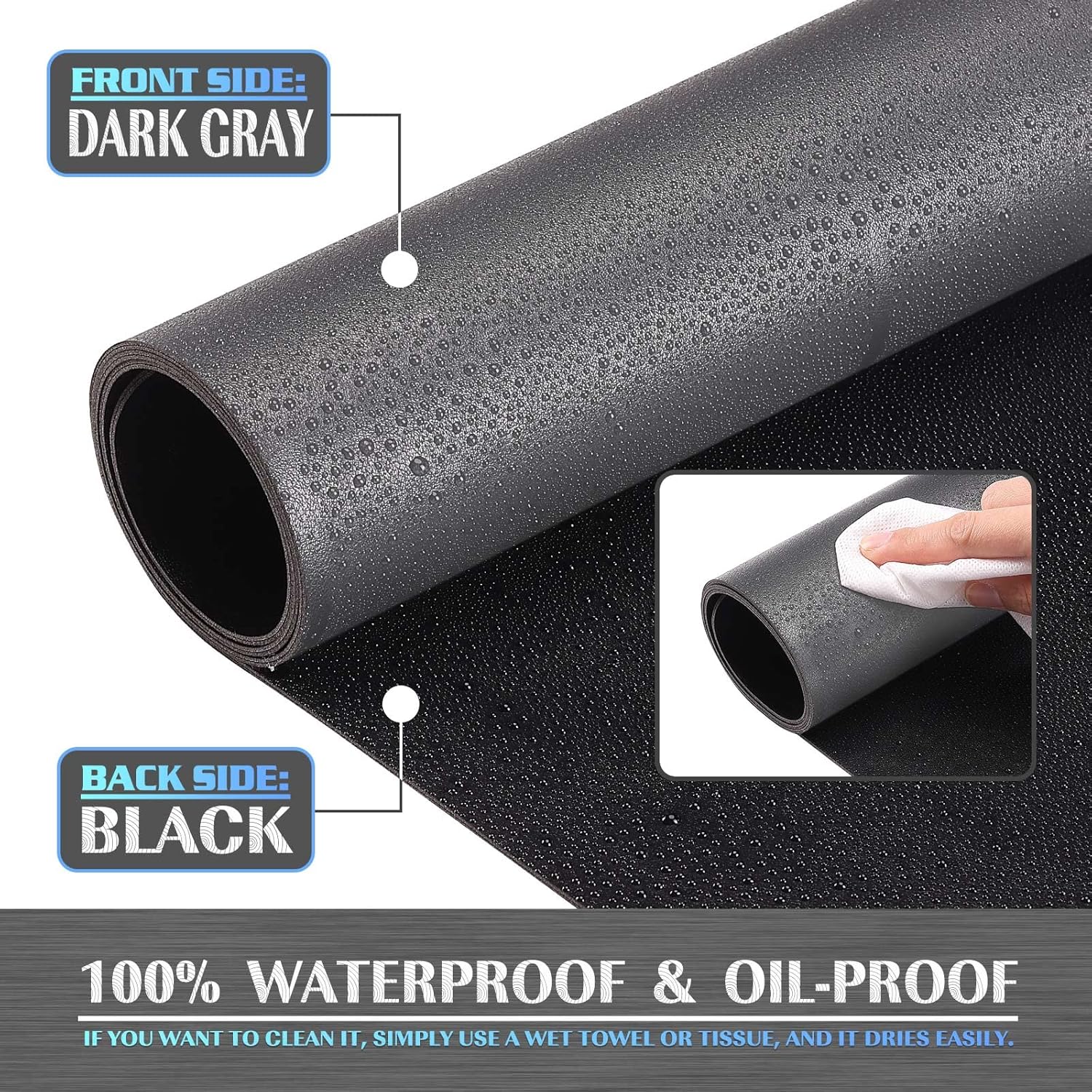 Thumbnail 2 de K KNODEL Small Office Leather Desk Mat (60x35cm) – Dark Gray