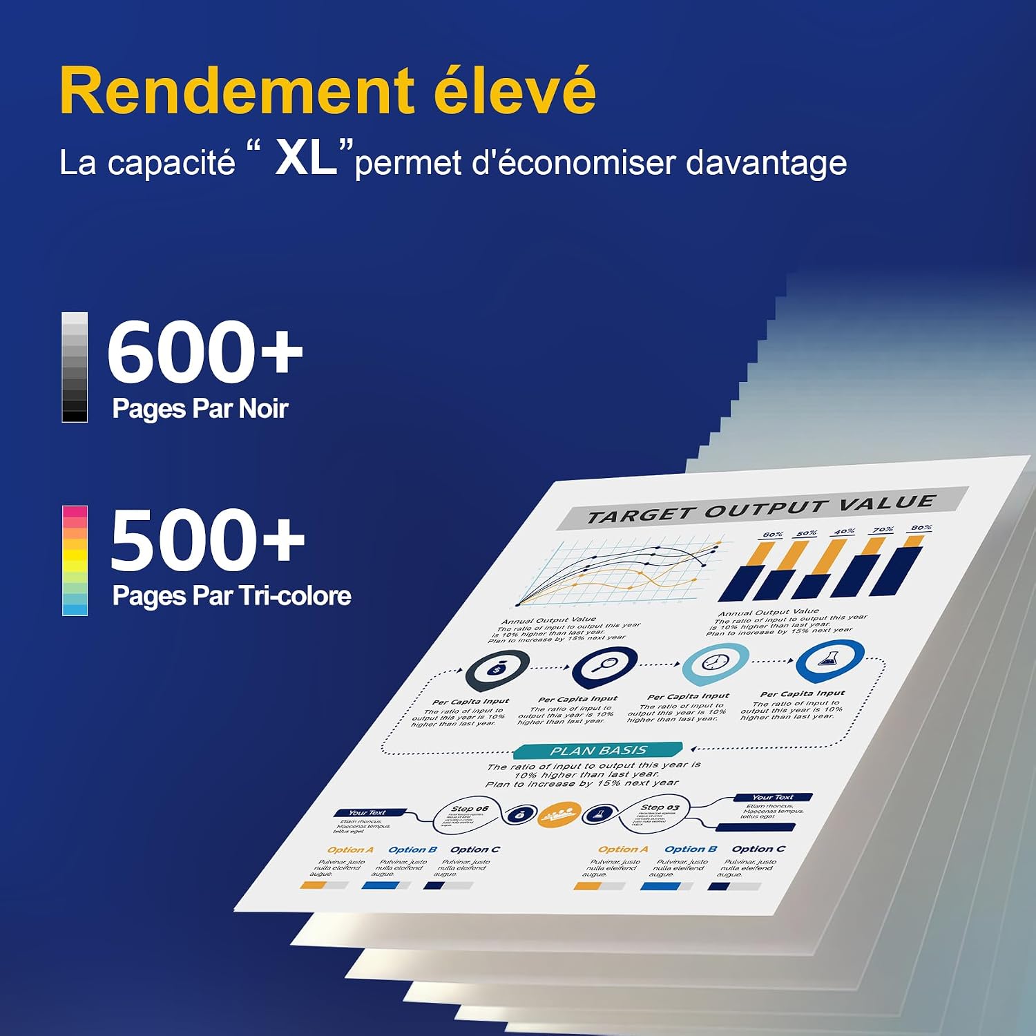 Detalle de ColorKing 540XL / 541XL Cartouches compatibles Canon (PG540XL CL541XL) – performance fiable et rendement élevé