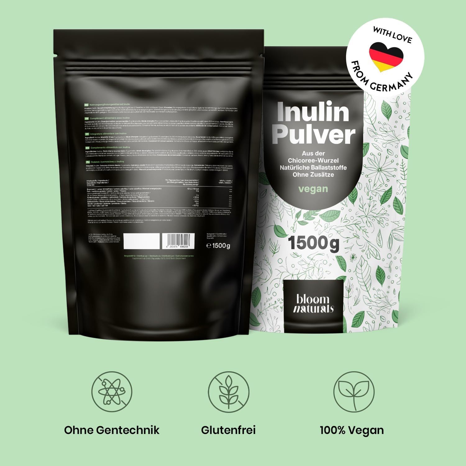 Thumbnail 3 de Inulin Pulver 1,5 kg aus Chicorée