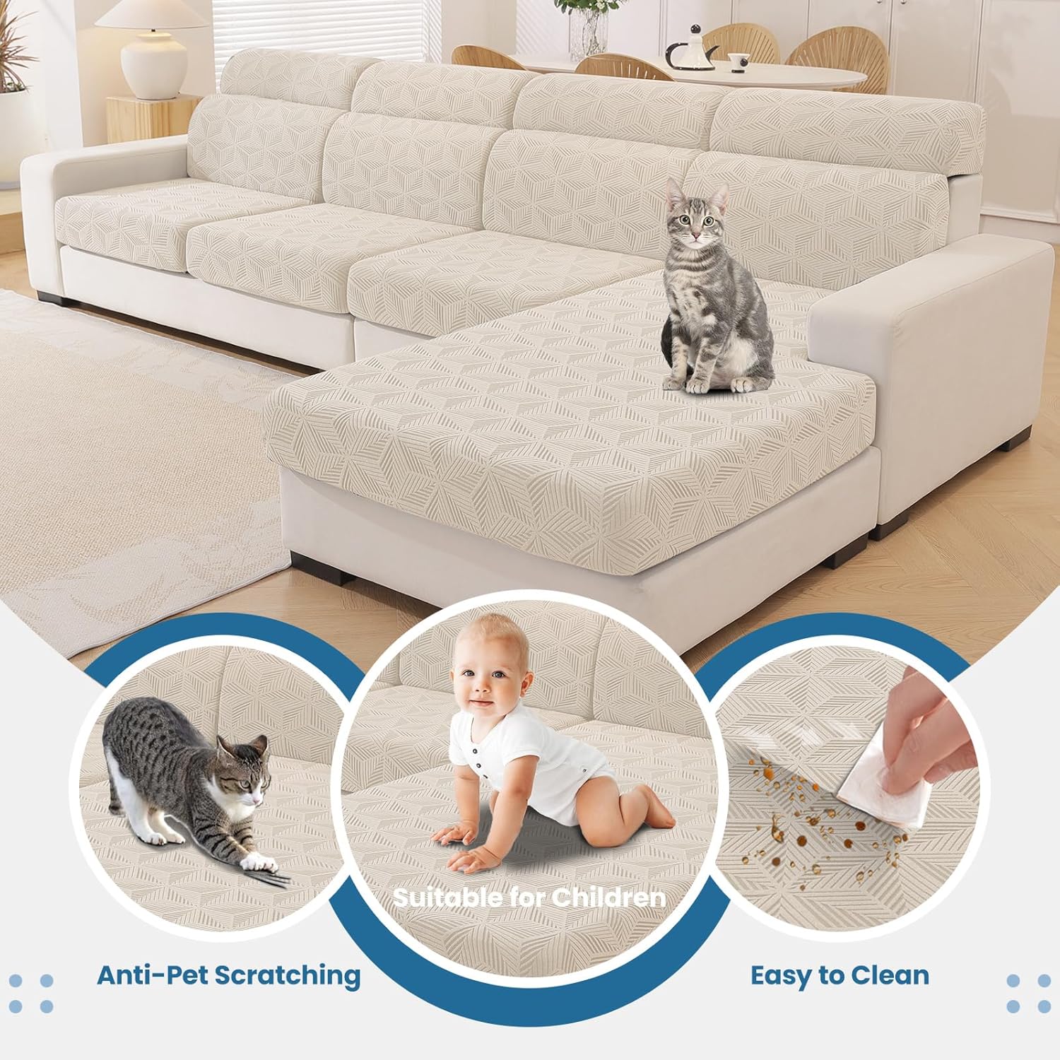 Thumbnail 6 de Ystyle Funda Asiento Sofa Elástico Beige