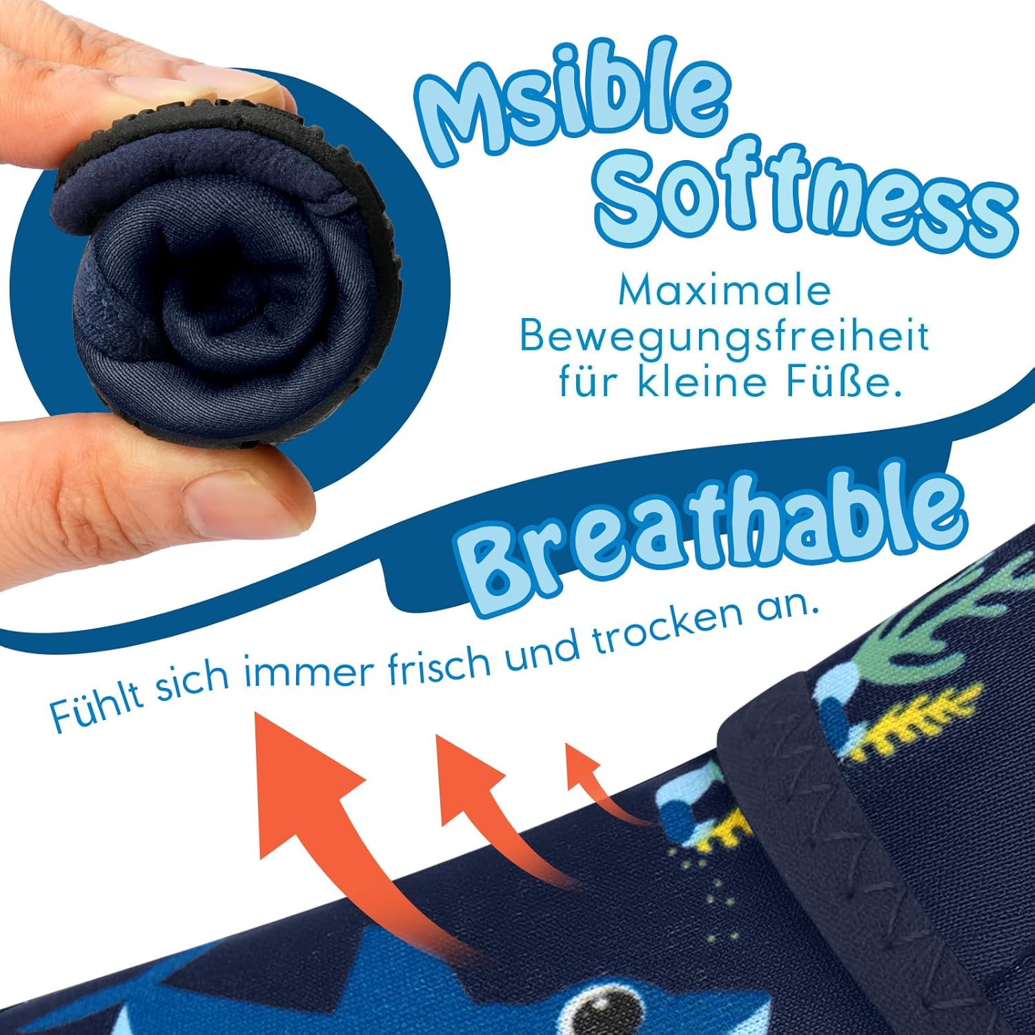 Thumbnail 5 de IceUnicorn Kinder Strandschuhe/Badeschuhe – schnelltrocknende Wasserschuhe mit rutschfester Gummisohle