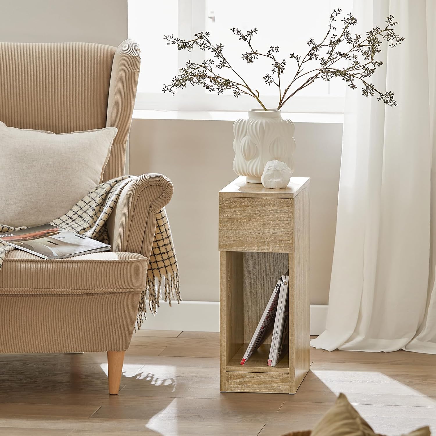 Detalle 2 de SoBuy FBT111-Nx2 table de chevet 20 cm