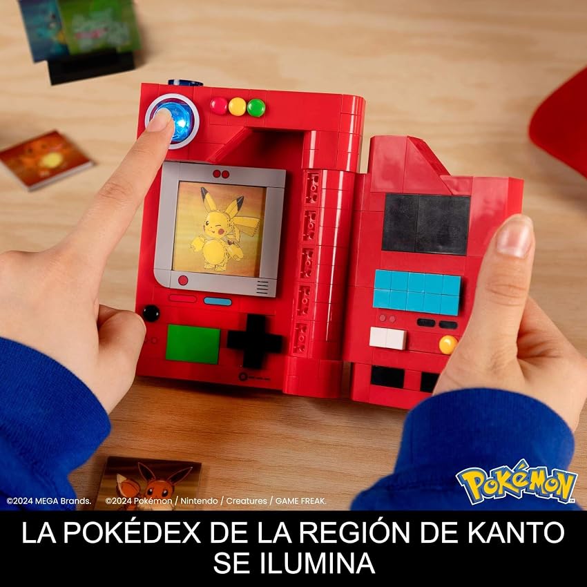 Thumbnail 4 de Mega Pokémon Kanto Pokédex Construcción con Luz y Cartas