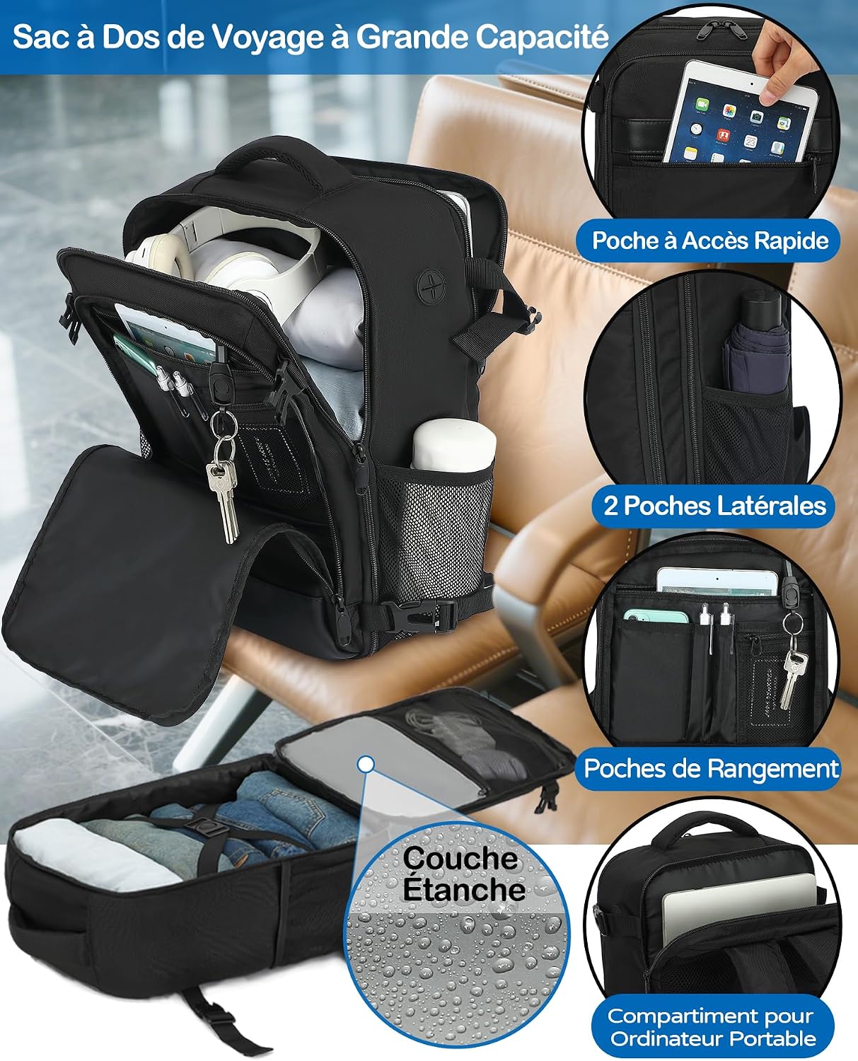 Detalle 2 de KLOSTAIN Bagage Cabine 40x30x20 24 L