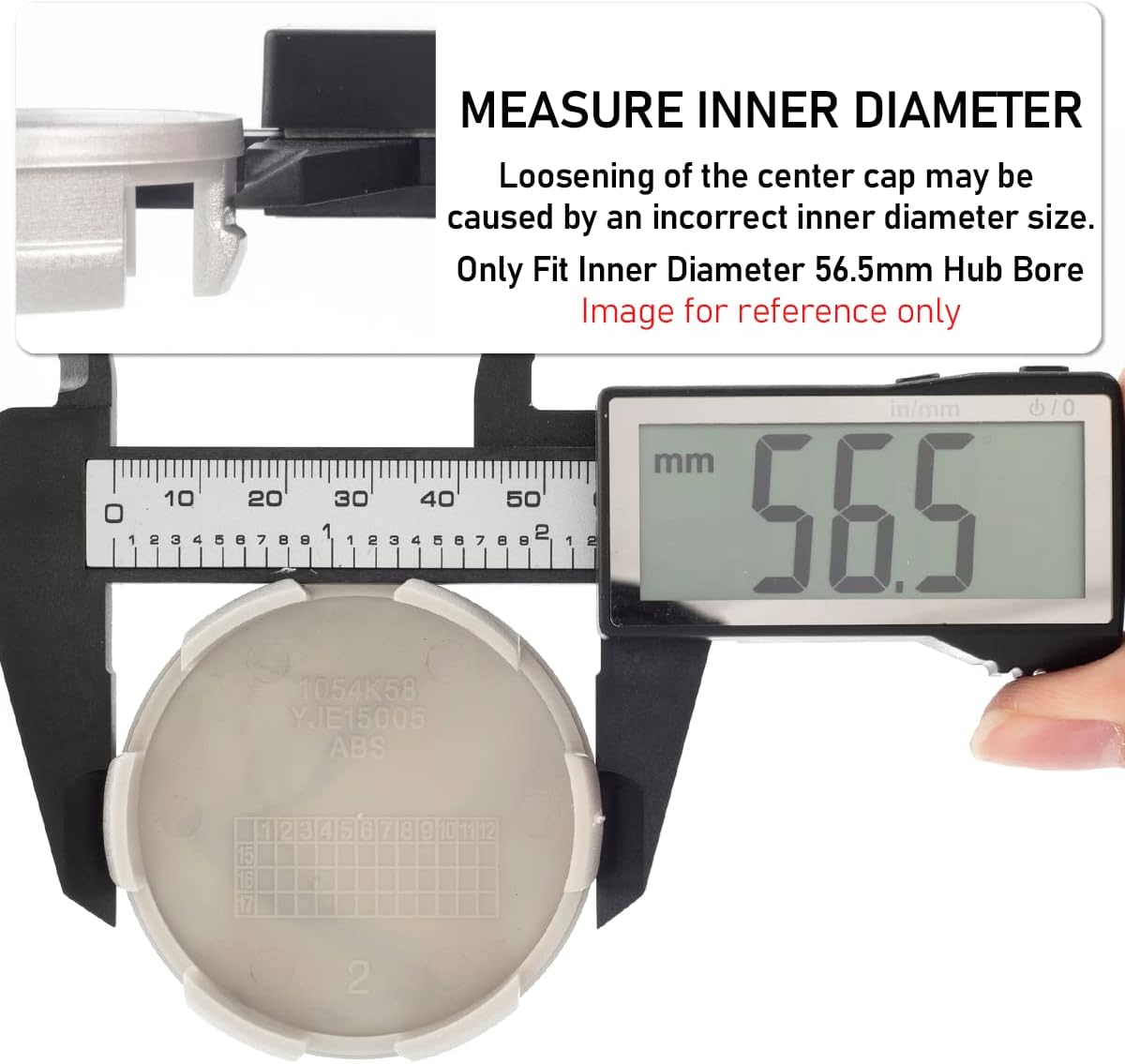 Thumbnail 2 de RhinoTuning 4x 58 mm wheel centre caps (silver chrome-style) for select Acura Integra & Honda Civic models