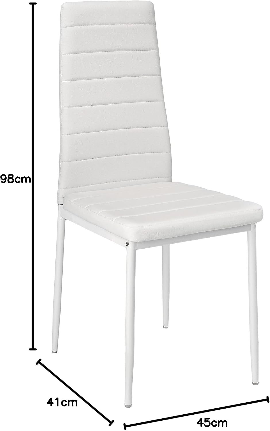 Detalle de tectake sillas de comedor acolchadas 6 unidades