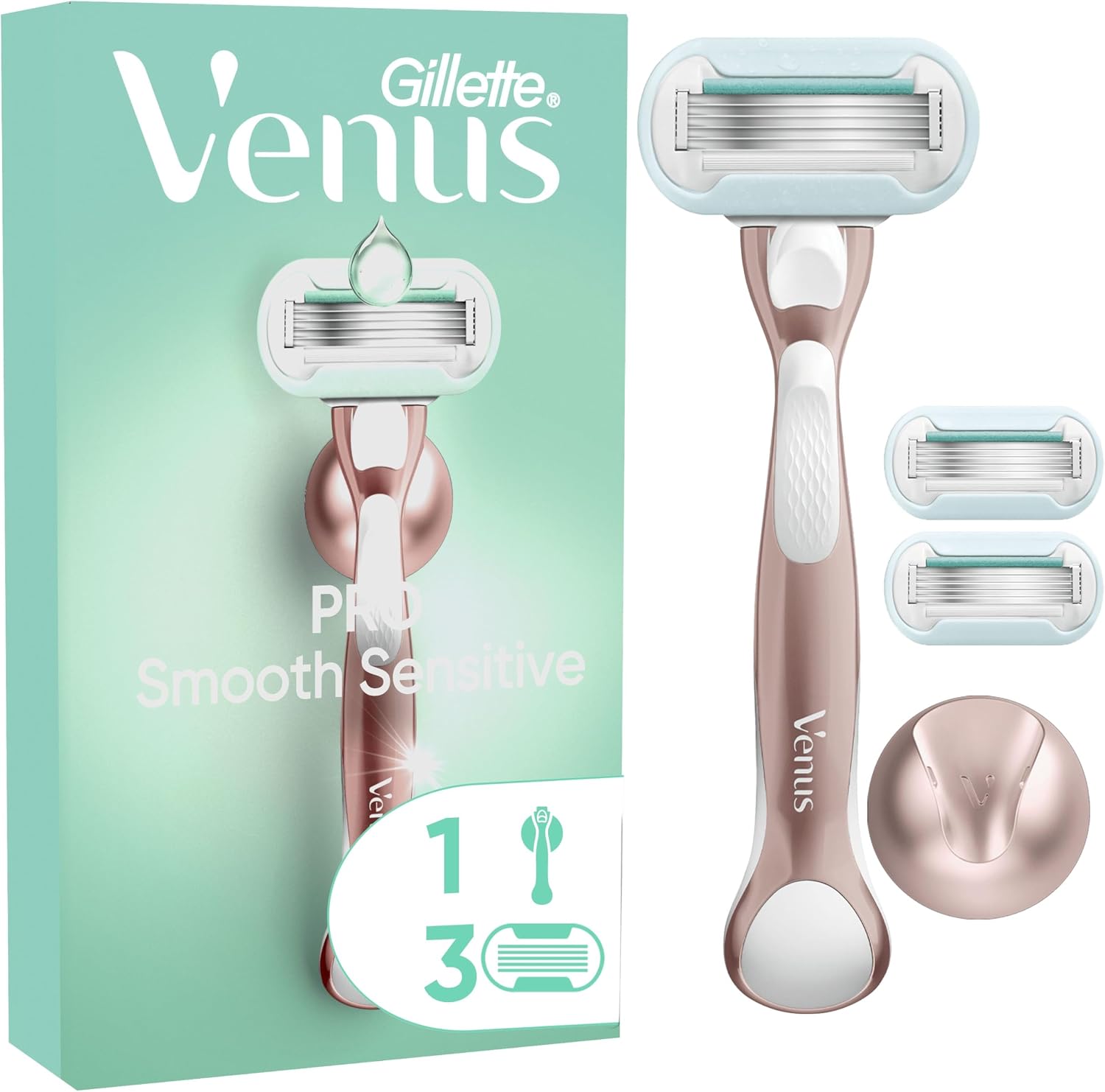 Detalle de Gillette Venus Pro Smooth Sensitive 3 cartouches