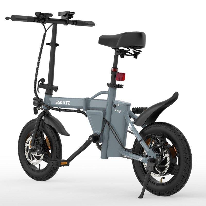 Detalle de Eskute F100: bicicleta eléctrica plegable 14" 250 W