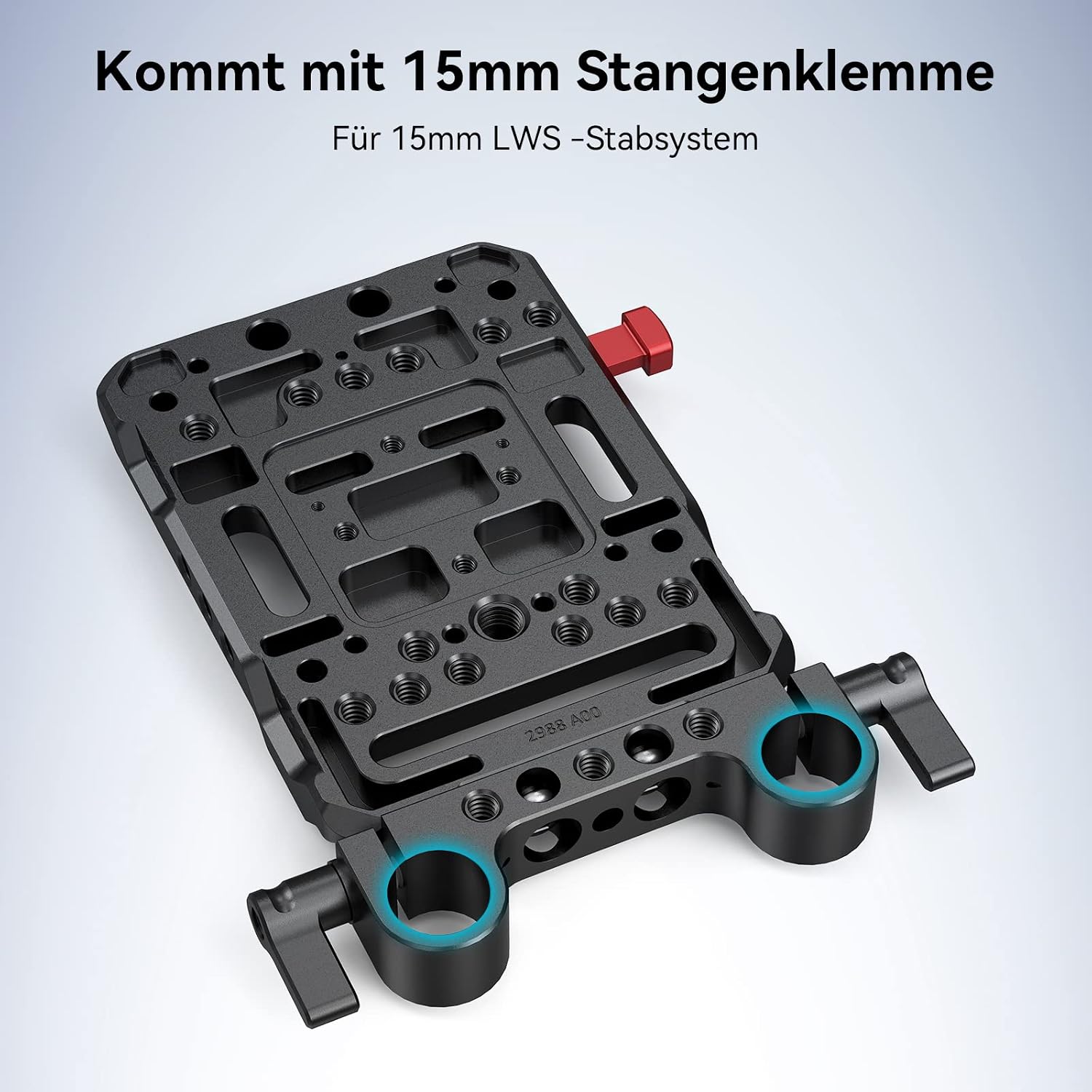 Thumbnail 2 de SmallRig V-Mount Batterieplatte mit Dual 15mm Rod Clamp – passend für viele V-Mount-Akkus (inkl. URSA mini)