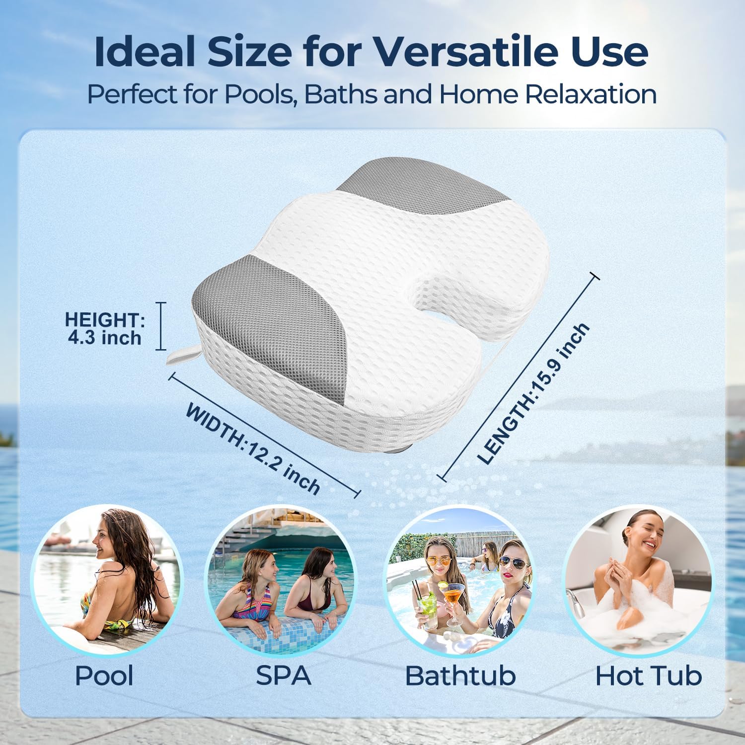 Thumbnail 6 de Idle Hippo Hot Tub Booster Seat, 4D Air Mesh