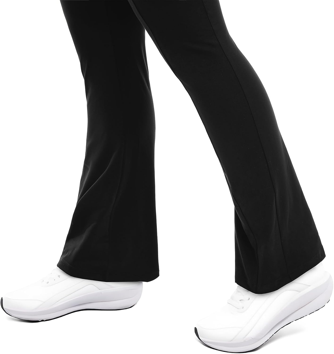 Detalle de Leafigure Maternity Flare Leggings with Pockets (Over-the-Belly) for Yoga & Workouts