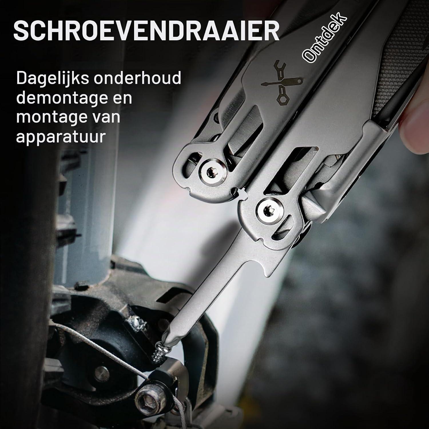 Detalle 1 de MIAOKE 23 In 1 Multi-Tool multitool van 440A-roestvrij staal met 11 bits
