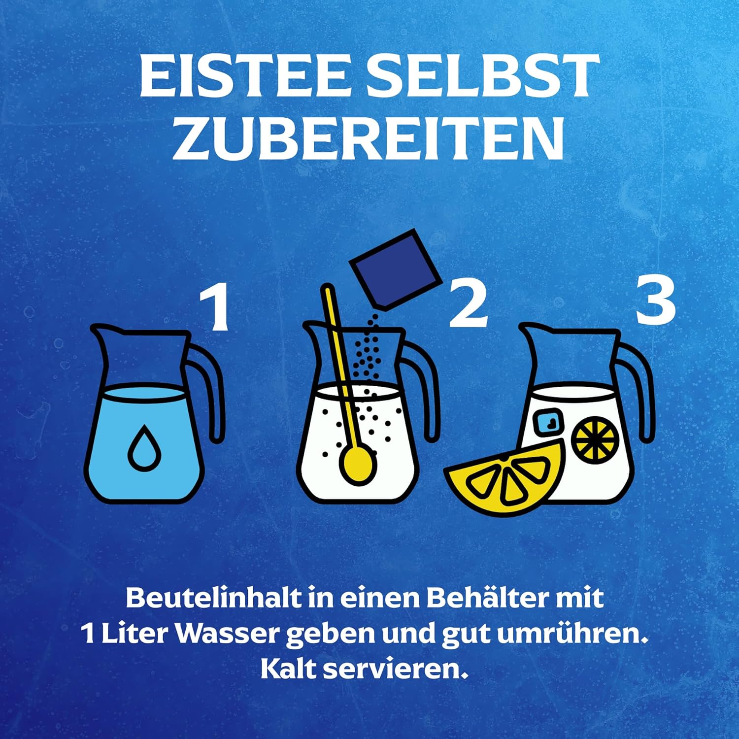Detalle de Lipton Eistee Pulver Set Mango – Selbst zubereitbar für 18 L Eis-Tee