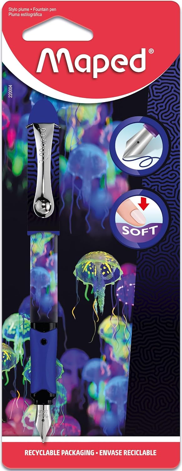 Detalle de Maped 220004 Deepsea Paradise vulpen met stalen iridiumpunt en navulbaar ontwerp