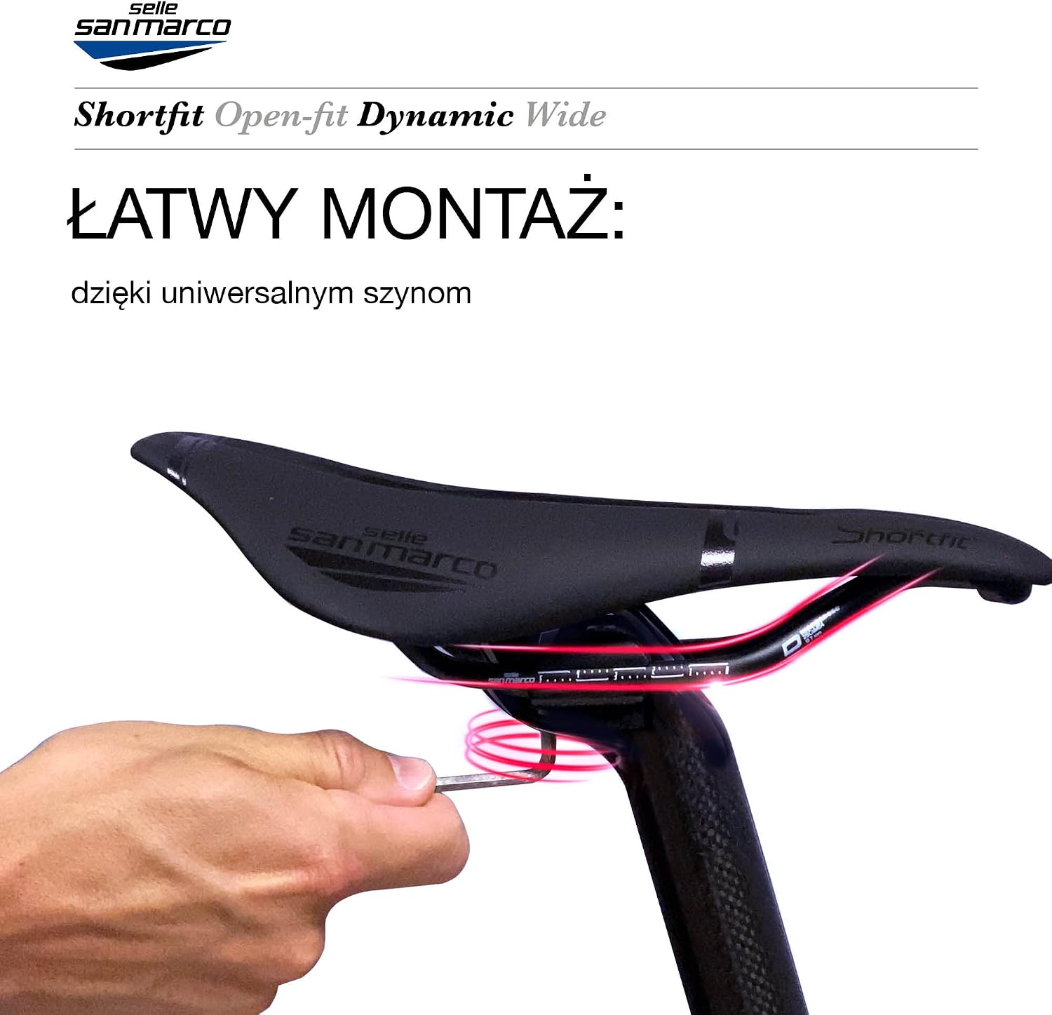 Thumbnail 6 de Selle San Marco Shortfit Racing – siodełko rowerowe Open-Fit z ramą Chromoly
