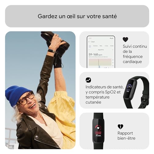 Thumbnail 6 de Fitbit Inspire 3 : bracelet activité et santé — autonomie 10 jours, étanche 50 m, inclusive (Parme, Noir intense)