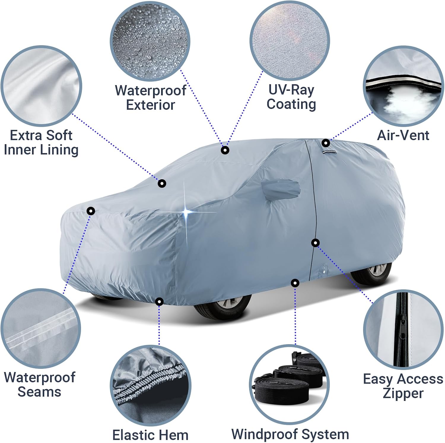 Thumbnail 3 de iCarCover Fits 2002-2009 Chevy Trailblazer SUV Car Cover