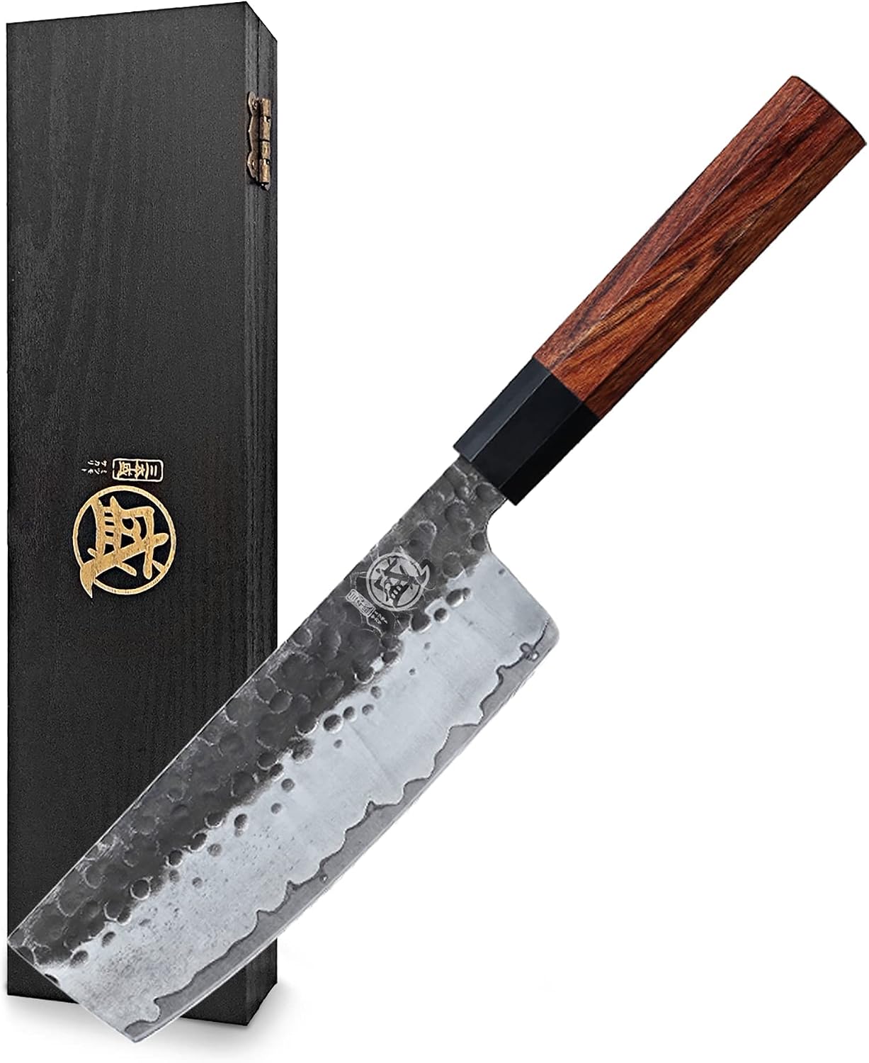 Detalle de MITSUMOTO SAKARI MS-111-FR/IT nóż Nakiri 18 cm, stal trójwarstwowa