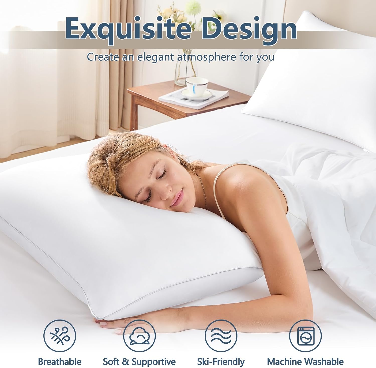 Detalle 2 de CozyLux Queen Pillows 18x28