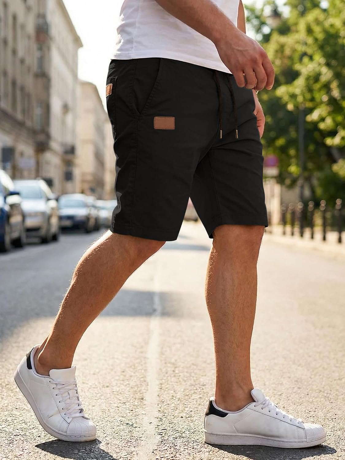 Detalle de JMIERR Mens Casual Shorts 94% Cotton 📏