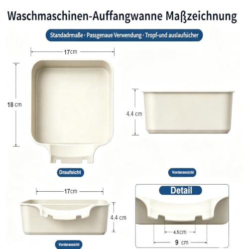 Thumbnail 6 de FLYGRRIV Auffangschale für Waschmaschinen – universell passende Auffangwanne aus PP