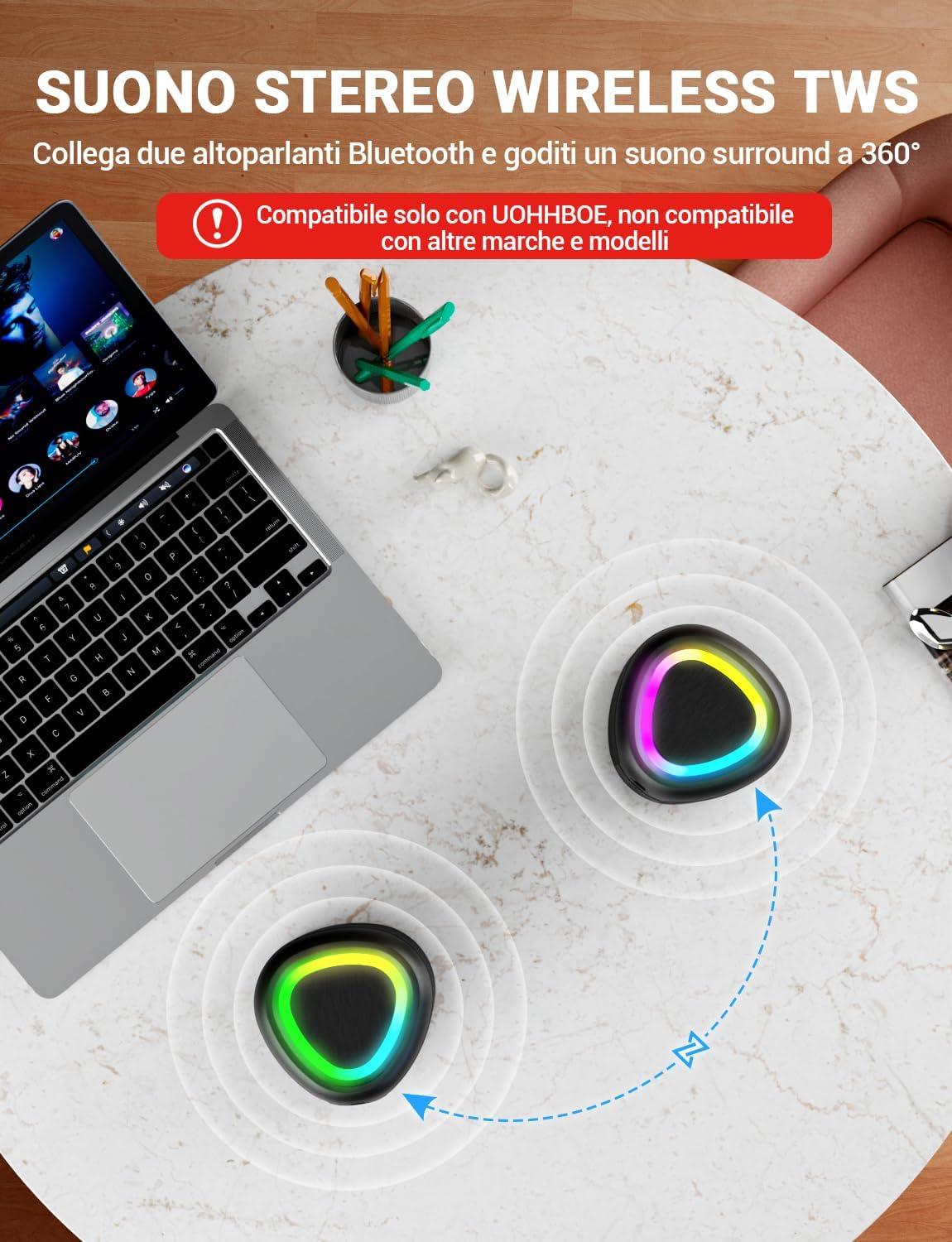 Thumbnail 2 de UOHHBOE Cassa Bluetooth 15W portatile 🎵