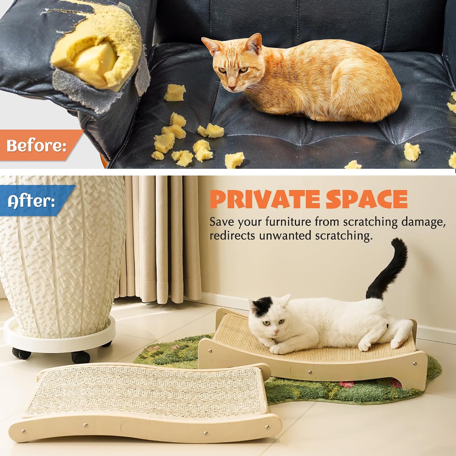 Detalle de PETKARAY Cat Scratcher with Sisal