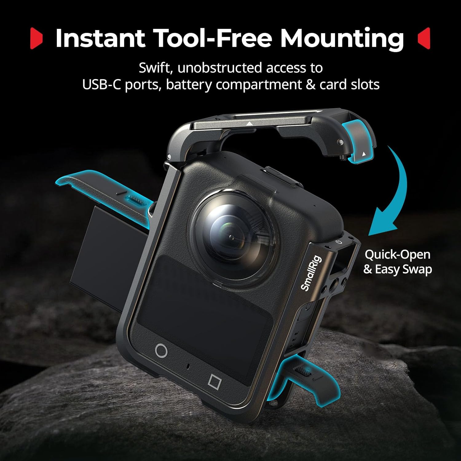 Thumbnail 4 de SMALLRIG Cage pour DJI Osmo 360 (5704) en aluminium, cadre de protection pour OSMO 360-5704