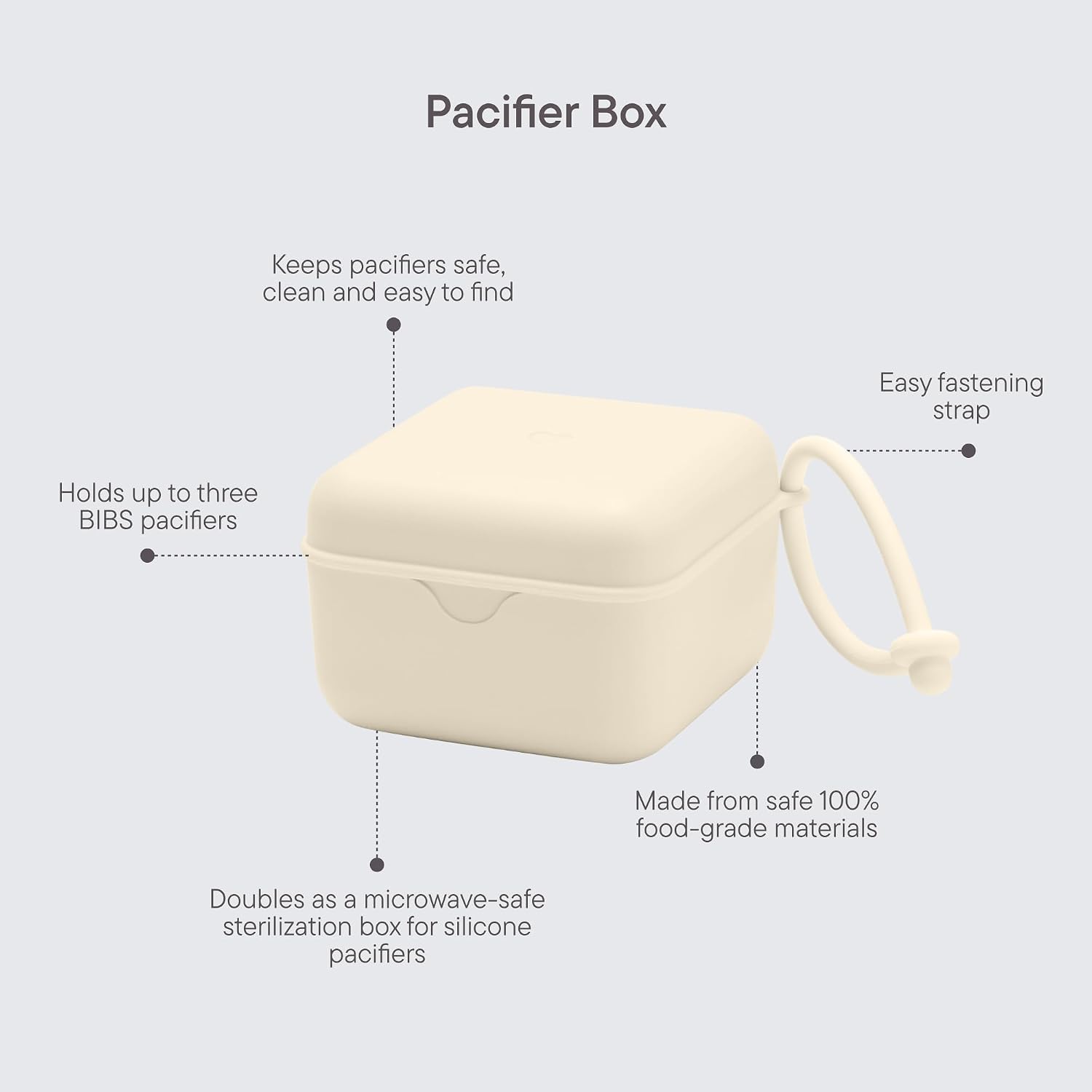 Thumbnail 1 de BIBS Pacifier Box with Strap — Petrol