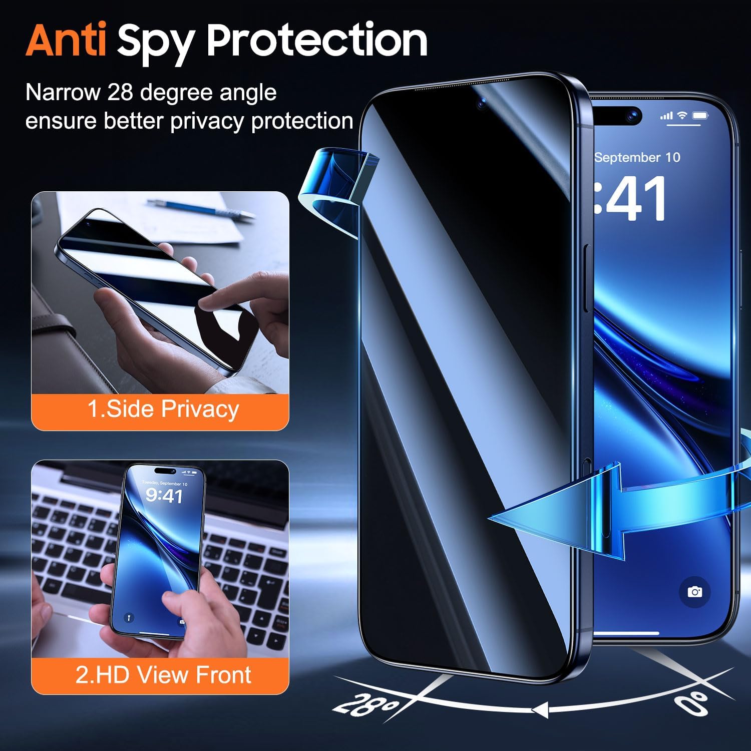 Thumbnail 5 de UniqueMe Privacy Screen Protector 6.9 inch
