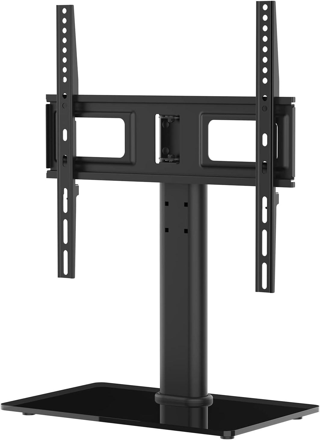 Detalle de GRIFEMA GB1005 Universal TV Stand for 26–55 inch TVs (Swivel, Height Adjustable, 8mm Tempered Glass Base)