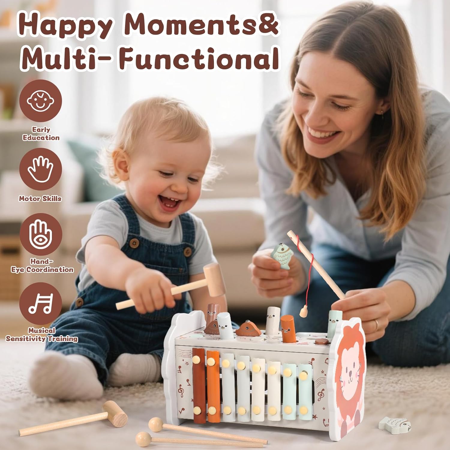 Thumbnail 4 de Montessori 4-in-1 Motorikspielzeug ab 1 Jahr aus Holz