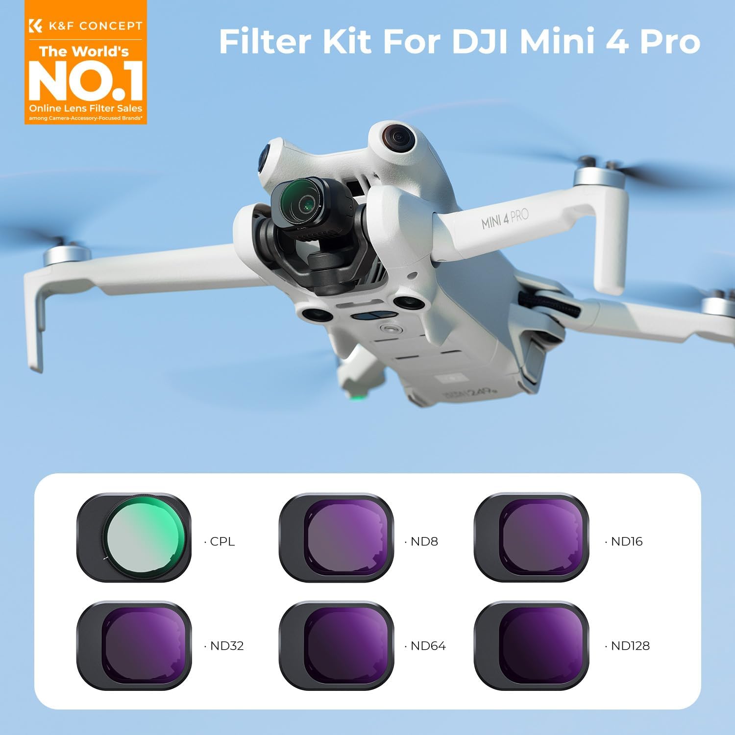 Thumbnail 1 de K&F Concept Mini 4 PRO Filtri Kit per DJI Mini 4 Pro – CPL e ND multipack